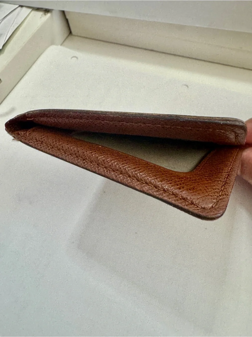 Louis Vuitton Monogram Canvas Card & Key Holder in Brown and Gold